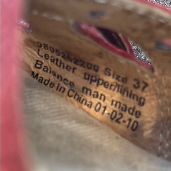 Dansko Sissy Gecko Burnished Red Platform Wedge Buckle Detail Sandal Size 37 - Picture 7 of 13